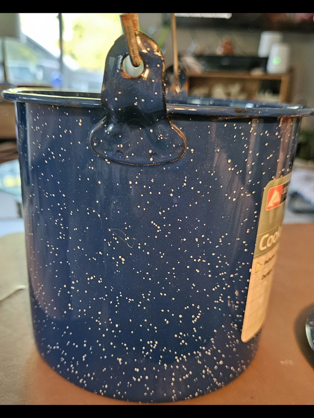 Ozark Trail Blue Enamel Cooking Pot with Lid - 3 1/2 qt